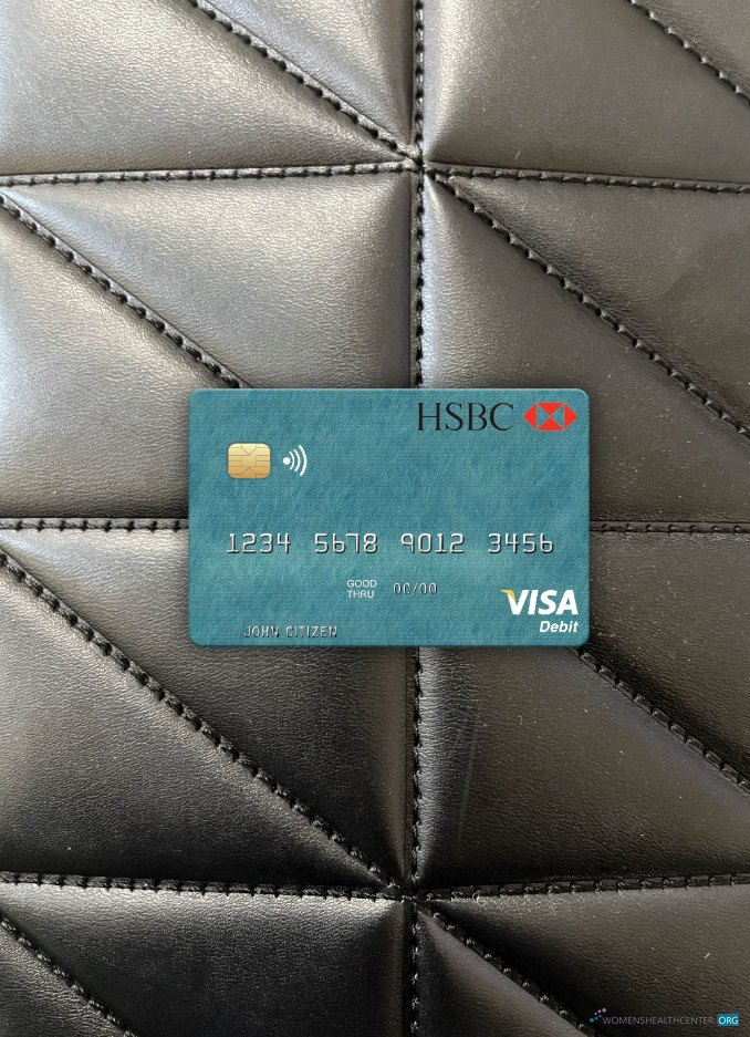 Download Egypt HSBC Bank visa debit card photolook front Photoshop template